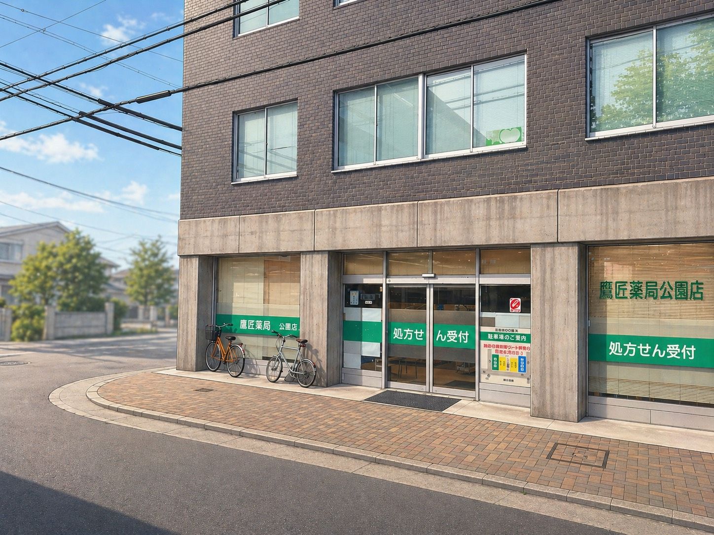 鷹匠薬局 公園店の外観 — 静岡市葵区東鷹匠町5-1の調剤薬局